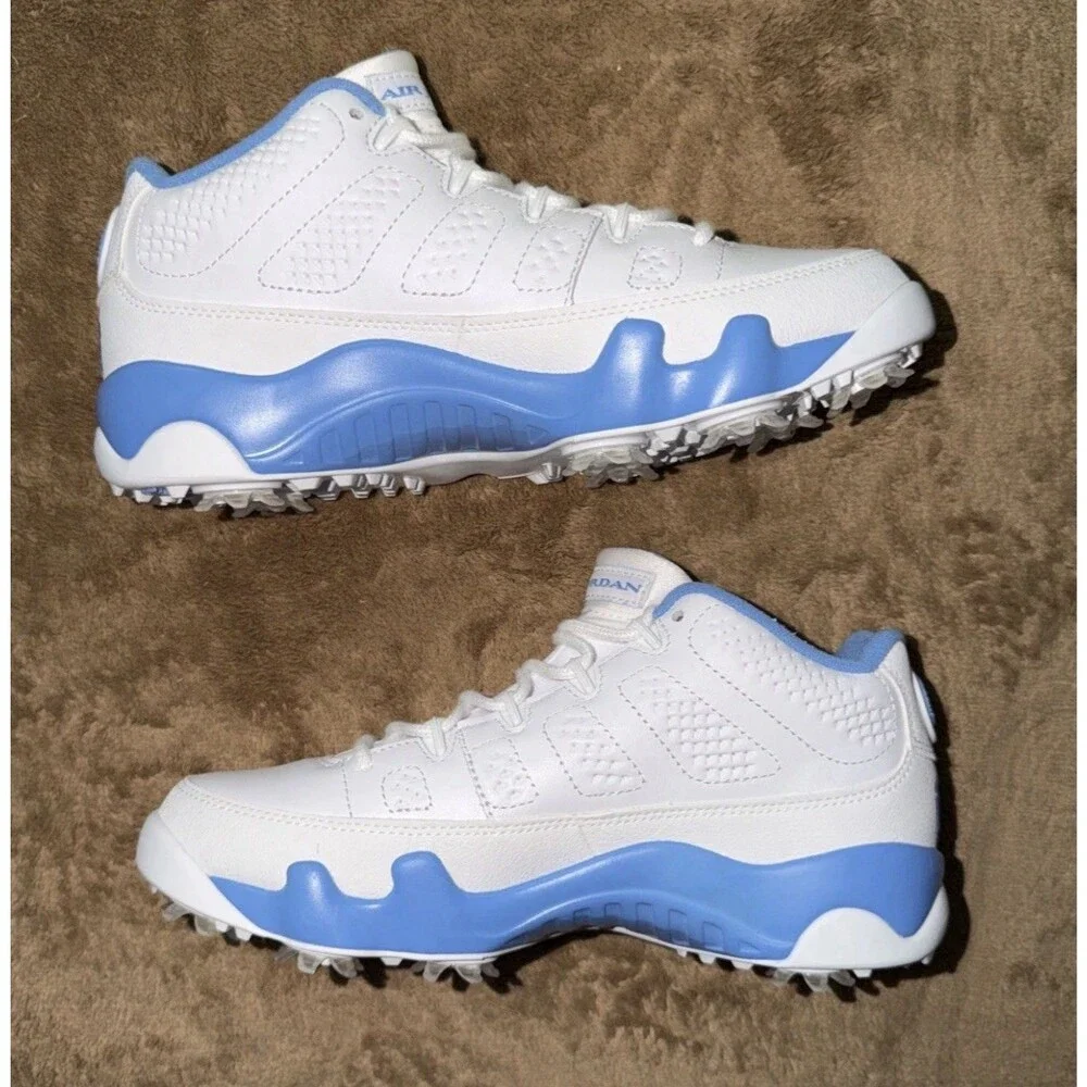 New Nike Air Jordan 9 Retro Low G Golf UNC University Blue White FJ5934-101